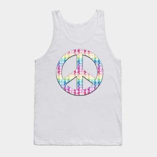 Rainbow Tie Dye Peace Tank Top